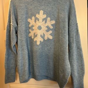 Vince Camuto Light Blue Snowflake Sweater XS